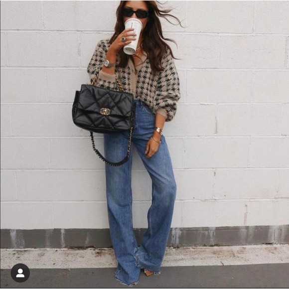 Zara Jeans Zara Woman Nwt Navy Blue Wide Leg Full Jeans Poshmark